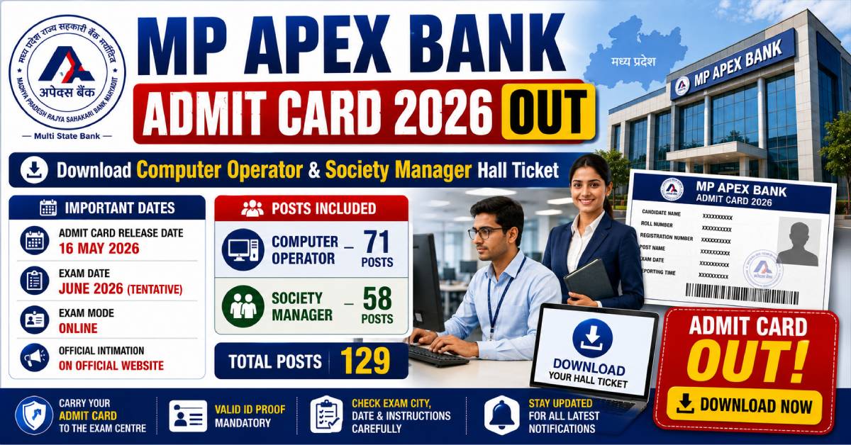 MP Apex Bank Admit Card 2026